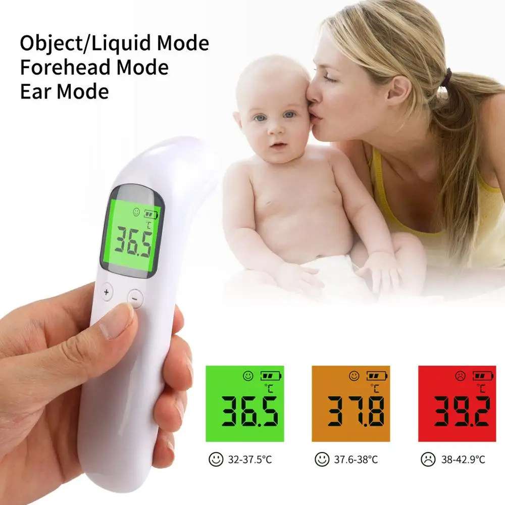 

Non-Contact IR Infrared Baby forehead Thermometer Laser LCD Backlight Digital Pyrometer Forehead Body mouth Temperature Meter