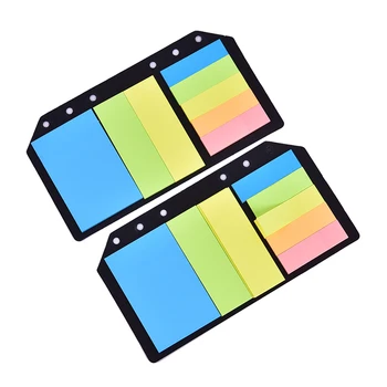 

1pc Sticky Notes Planner Schedule 6 Holes Binder Dairy Memo Divider Sticker