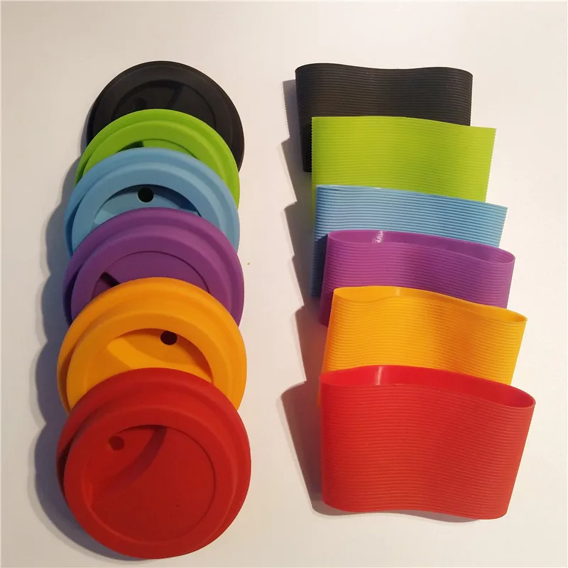 

20pcs Silicone Sleeves For Mug Ceramic Cup Stainless Mug Lids Cover Heat Insulation Sleeve