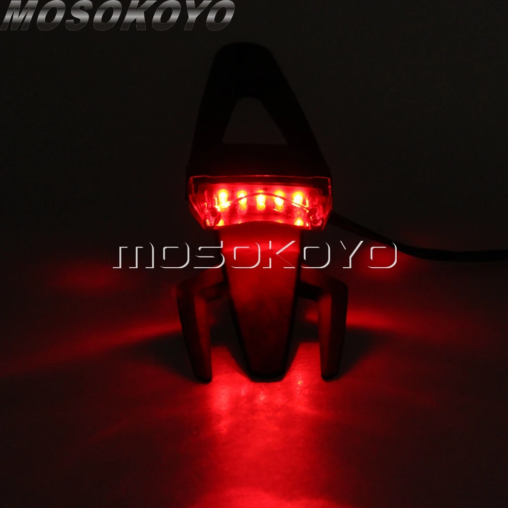 Байк мотокросс 12v светодиодный стоп хвост светильник заднего крыла тормозной Светильник Универсальный для Honda Suzuki KTM DRZ400S/M CRF WR EXC SX Enduro