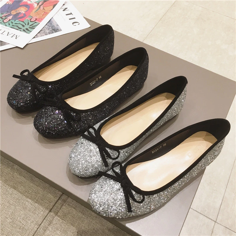 black flats with bling