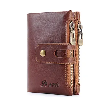 

New Handmade Vintage Genuine Leather Wallet Fashion Men Wallet Leather Men Purse Clutch Bag Male Purse Money Clips Money Bag