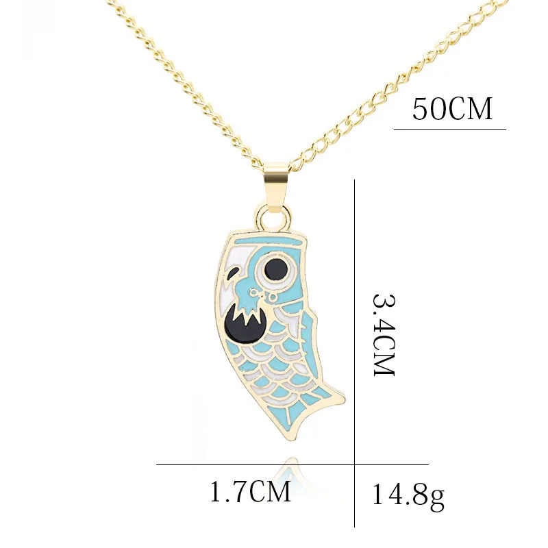 DoreenBeads Модный японский стиль женский кулон ожерелье Красочный кулон Рыба креативное ожерелье для женщин ювелирный подарок, 1 шт