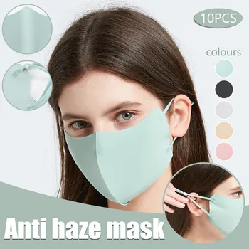 

10 pcs kpop Black Washable Face Mask Dustproof Pollution Mouth Mask Activated Carbon Filter Mask Fabric Mouth Mask Mouth-muffle