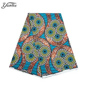 

YANTEX African Wax Prints Fabric 6 Yards New Ankara Nigeria Veritable Wax African Prints Ankara Wax Batik Fabric For Patchwork