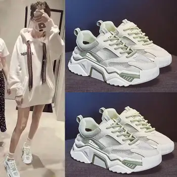 

Baotou hole shoes female 2020 summer new heightened daddy thick bottom hollow breathable casual shoes