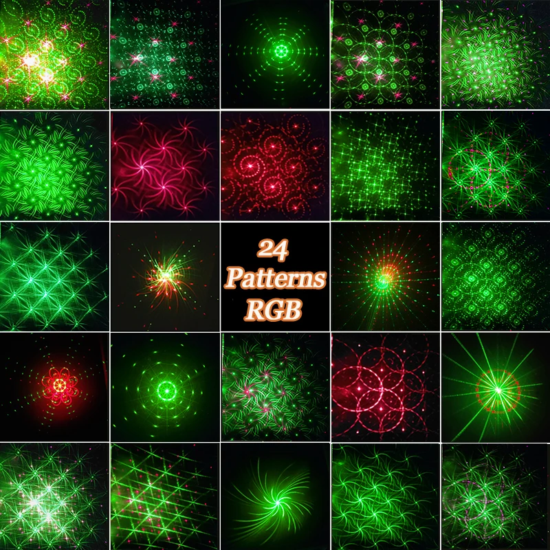 Christmas Sky Star Laser Projector Lights Showers 24 Patterns Effect Remote Moving Waterproof Outdoor RGB Garden Lawn Xmas Deco