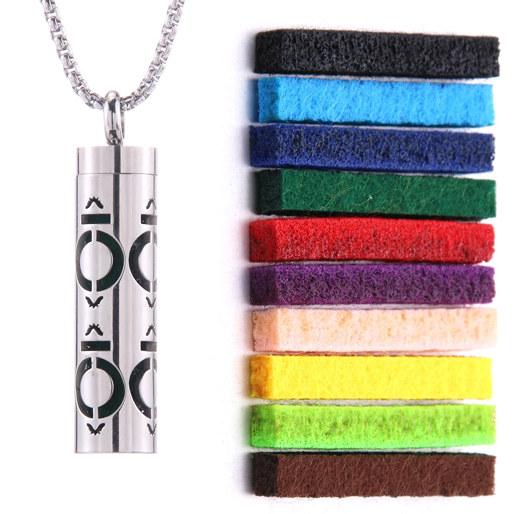 Aromatherapy Diffuser Necklace - Stainless Steel Open Locket with Essential Oil Scent