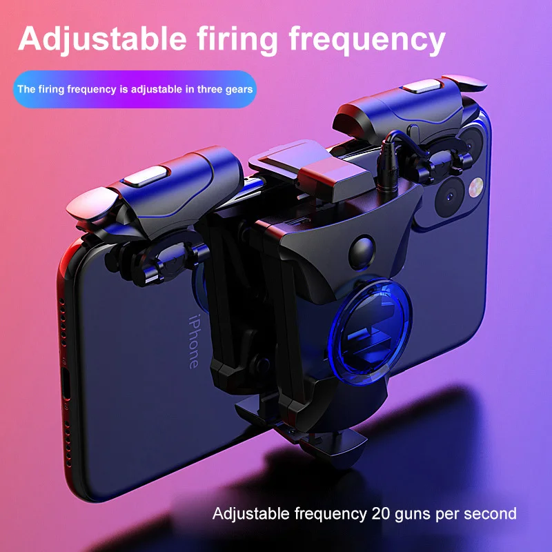 Metal ABS For PUBG Game Controller Mobile Phone Gamepad Mobile Joystick Trigger Aim Shooting L1 R1Key Button For IPhone