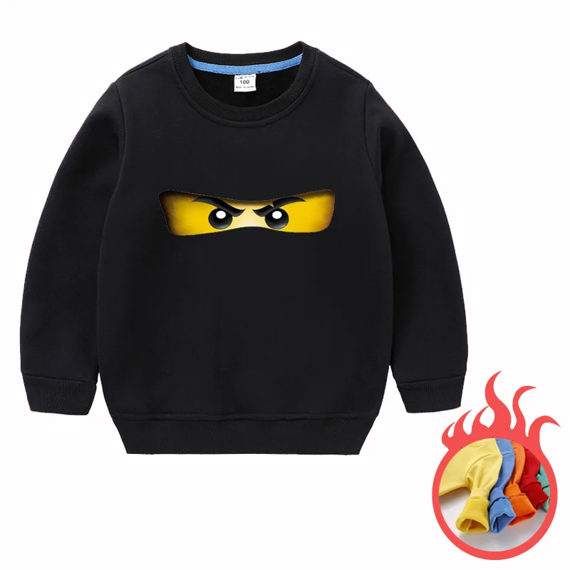 Ceny Zimowa dziewczynka ubrania nowa kreskówka Ninjago Legoes sweter dzianinowy dzieci grube bluzy dzieci drukowanie na co dzień ciepłe bluzki