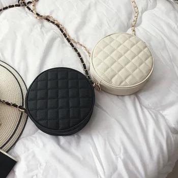 

2020 summer new style small fresh chain mobile phone bag embroidery thread shoulder small round bag women bag
