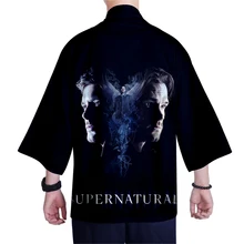 Сверхъестественное японское кимоно с коротким рукавом, мужская рубашка в стиле хип-хоп Ukiyoe, Повседневная рубашка, Мужская Летняя мода, мягкие Гавайские рубашки