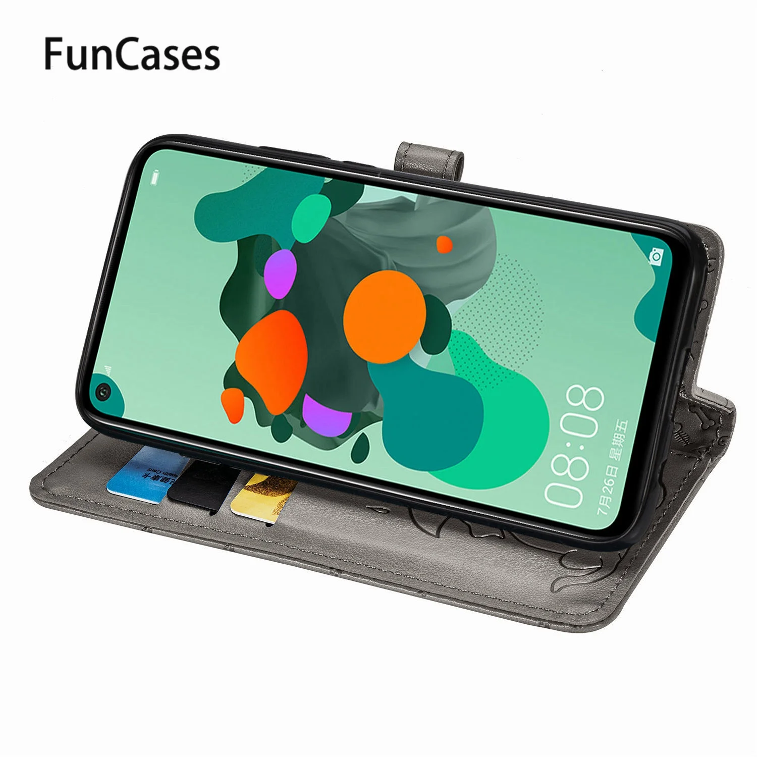 P Smart Plus 2019 Kucing dan Anjing Flip Case untuk Huawei Menikmati 9S Kehormatan 10i 20i 20 Lite Mate 30 Pro Y7P Z P40 P30 Y9 Prime 20S Nova 5T