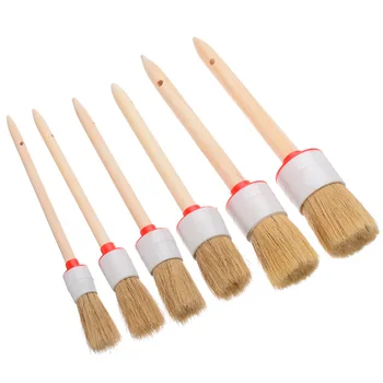 

12 Pcs Car Detailing Cleaner Brush Set Natural Boar Hair Wax Sponge Cleaning Kit