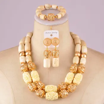 

white coral beads necklace 24'' long african wedding jewelry sets nigeria coral jewelry set