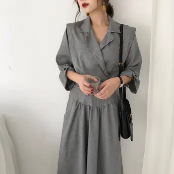 

Hzirip Overcoat Elegance Vintage Female Windbreaker 2020 Fashion Gentle Chic Waist-Controlled OL Loose Classic Plaid Trench Coat