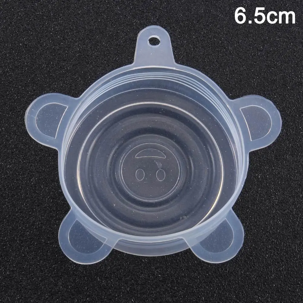 New Reusable Silicone Food Cover Bowl Covers Wrap Food Fresh-keeping Extensive Household Kitchen - Цвет: 6.5cm