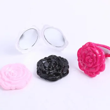 

1pc Rose Mirror Cute Makeup portable folding mini mirror pocket small gift