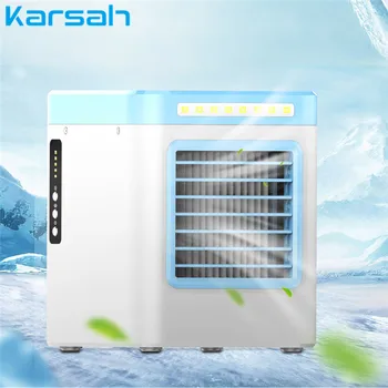

Mini Three Speed Adjustable Air Conditioner Portable Personal Space Cooler With LED Light For Home Office Kid Bedroom