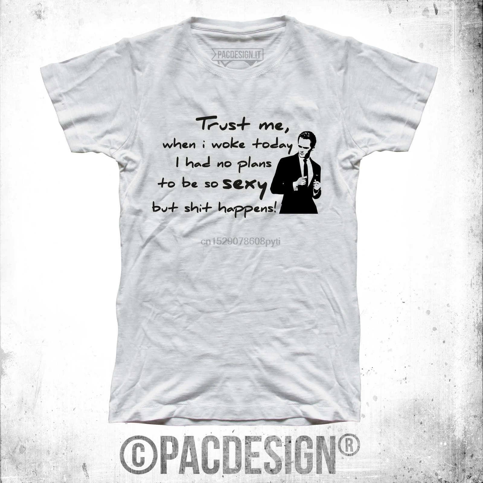 Футболка UOMO TRUST ME SEXY HOW I MET YOUR MOTHER WHY SO VINTAGE CL0022ACool Повседневная модная мужская