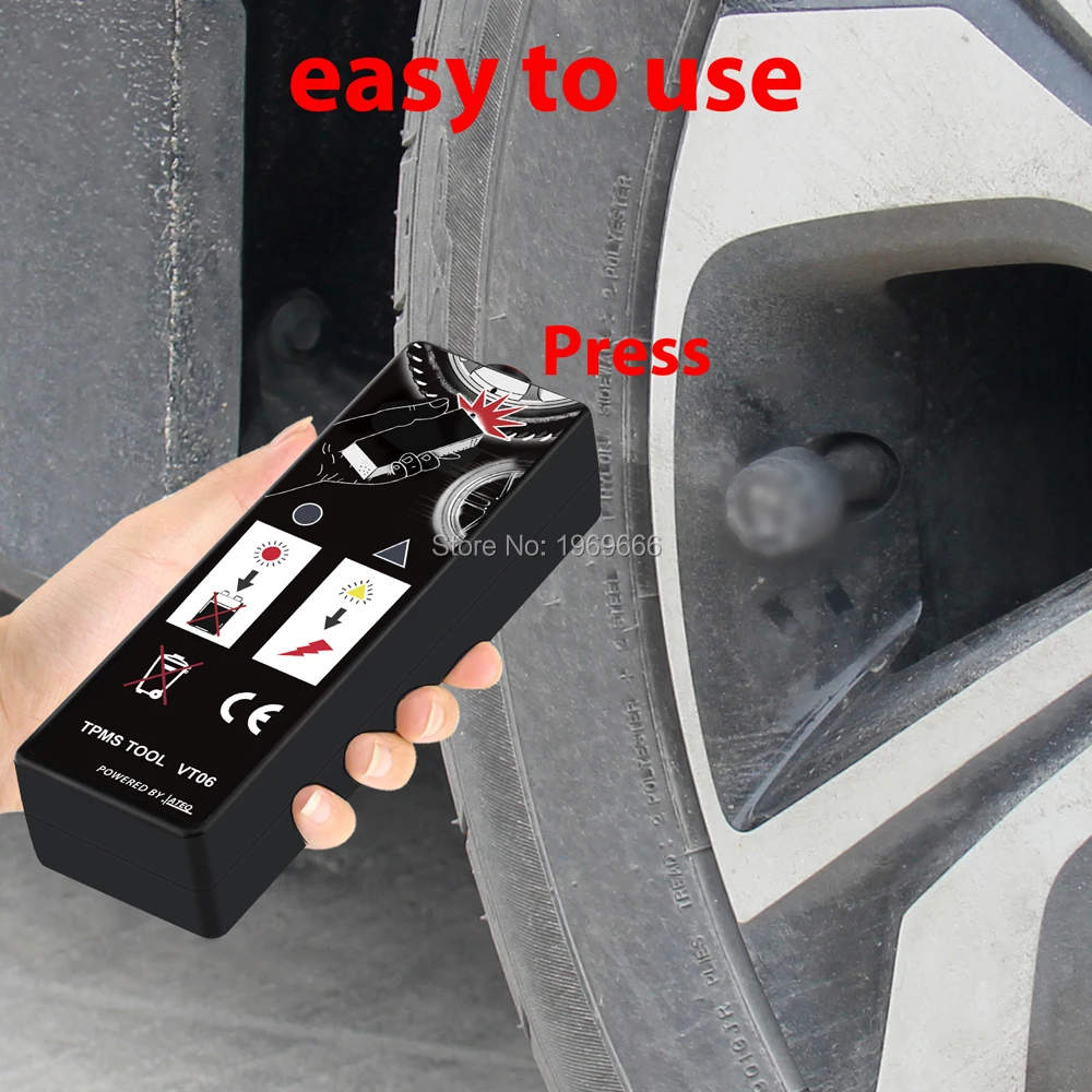 Автомобильный сканер VT06 Универсальная TPMS Система контроля давления в шинах ATEQ VT6 Schrader Инструмент активации датчика TPMS ПК EL 50448 EL50448
