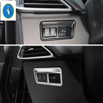

Yimaautotrims Auto Accessory Head Lights Headlamp / Trunk Box Switches Buttons Cover Trim Fit For Jaguar XF / XE 2016 - 2019