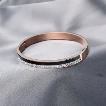 

Fashion Jewelry Titanium steel Bangles, Rose gold titanium steel bracelet, Student titanium steel bracelet, Do not fade.