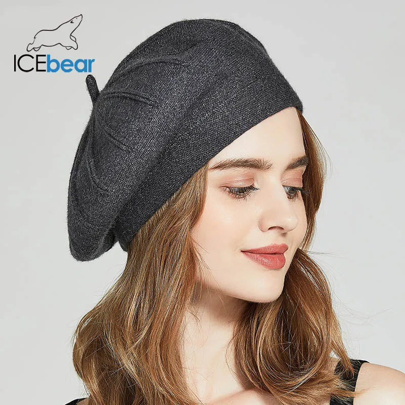 ICEbear Winter Hats For Women Autumn Knitted Wool Painter Caps New Fashion Solid Color Lady E-MX18133 | Аксессуары для одежды