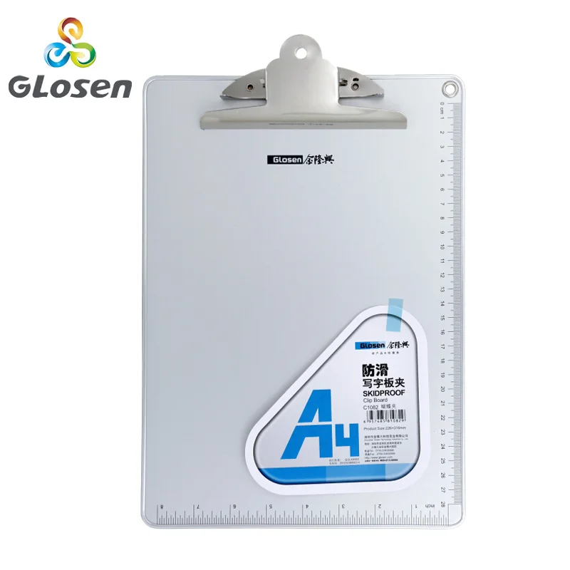 

A4 Clip File Aluminum Non-slip Clip Board and Metal Document Folder Painting Clipboard Hard Not Bendable Glosen C1082