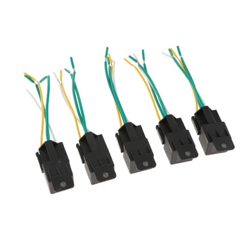 

5 Pieces Universal Horn Relay w Plug-In Harness Normally Close Contact