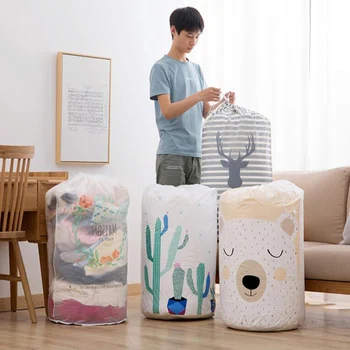 

Quilt Storage Bag Collapsible Storage Bag Clothes Blanket Organizer Wardrobe Sweater Bundle Pocket Travel Luggage Accessories