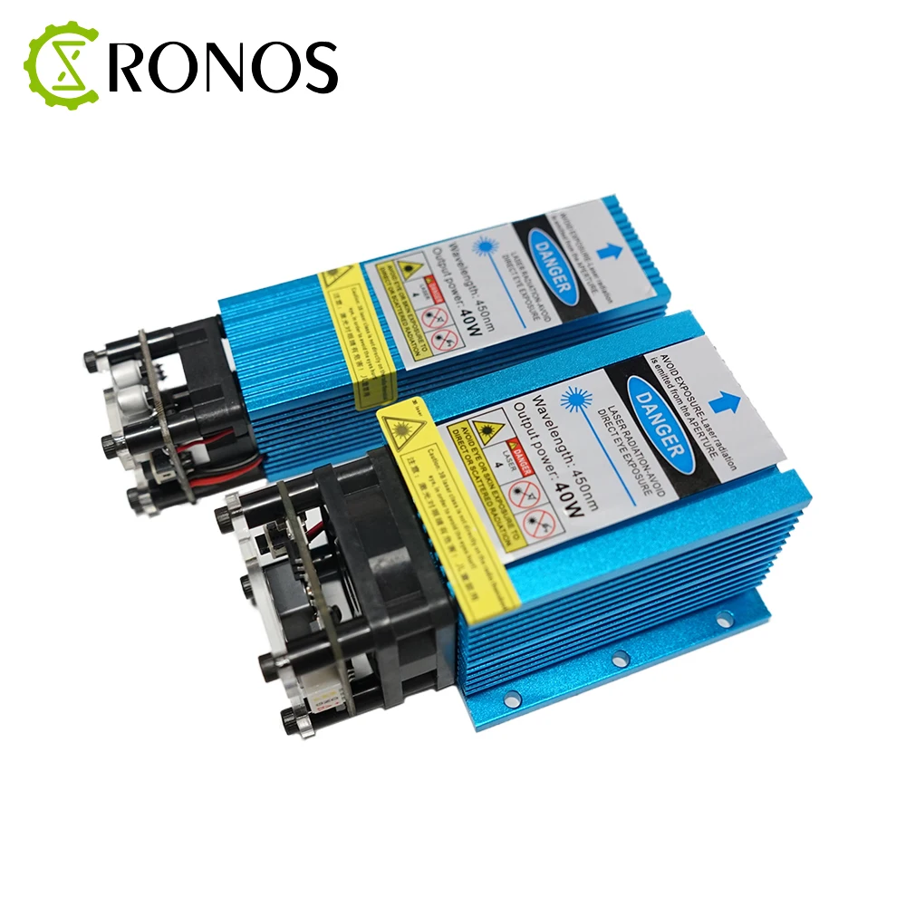 Laser Module 40W Fixed Focus Laser Head 450nm Blue Laser TTL Module Set For Laser Engraver Machine Wood Marking Cutting Tool