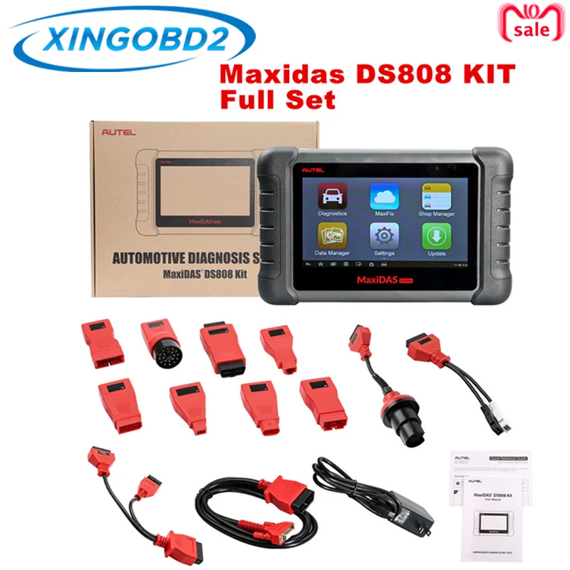 AUTEL MaxiDAS DS808 полный комплект таблеток диагностический инструмент поддержка инжектор и ключ кодирования DS808K
