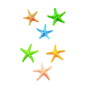 

10Pcs Artificial Resin Aquarium Starfish Fish Tank Sea Star Shape Fake Ornament Decoration (Send Ranly)