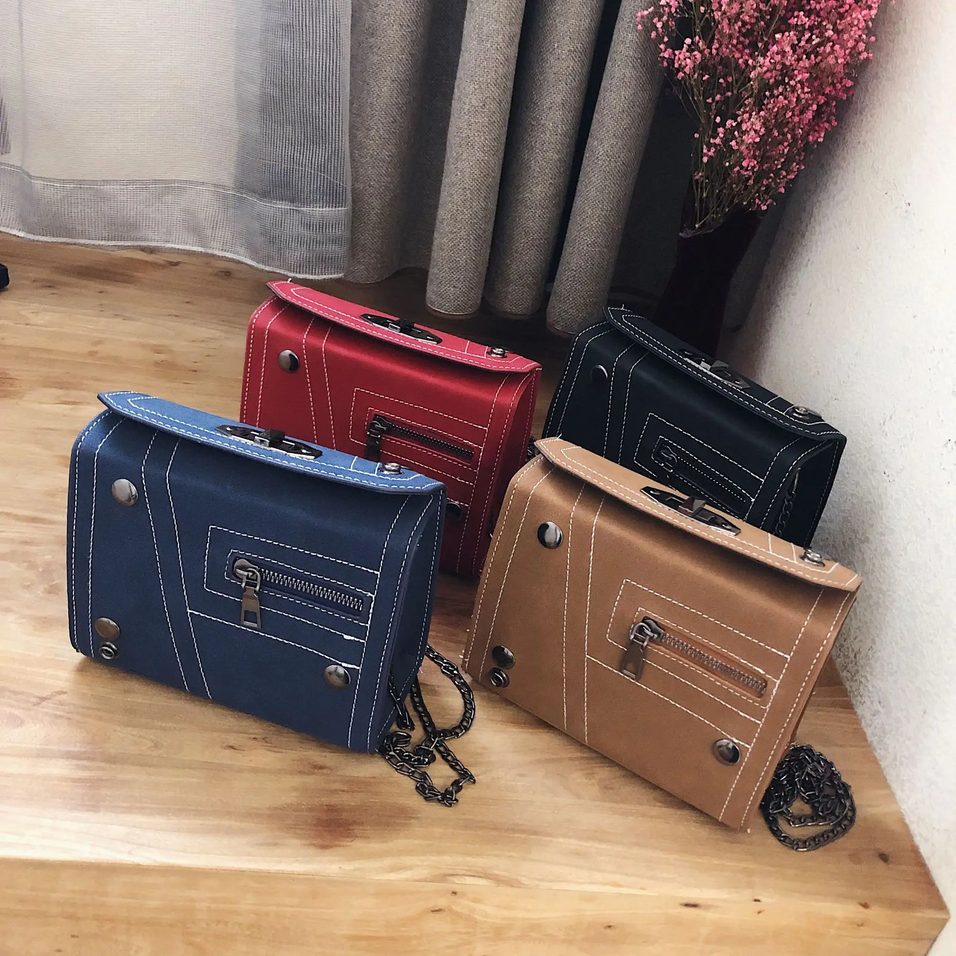 

Small Bag Women's 2020 Autumn New Style Fashion Korean-style Retro Versatile Shoulder CHIC Chain Shoulder Fashion Small Square B