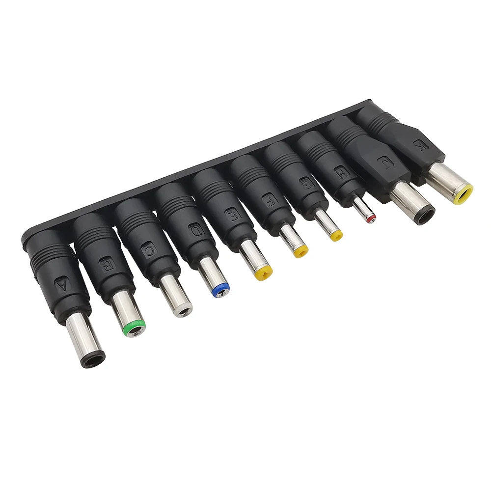 10Pcs/set DC Power Supply Jack 5.5x2.1mm Female Adapter to 10 Male Plugs Tips Connector Converter for Laptop Notebook | Обустройство