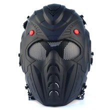 Tactical Full Face Paintball Mask Timemen Skull PC Lens Steel Mesh Safety Goggles Mask Military Hunting Airsoft Protective Mask