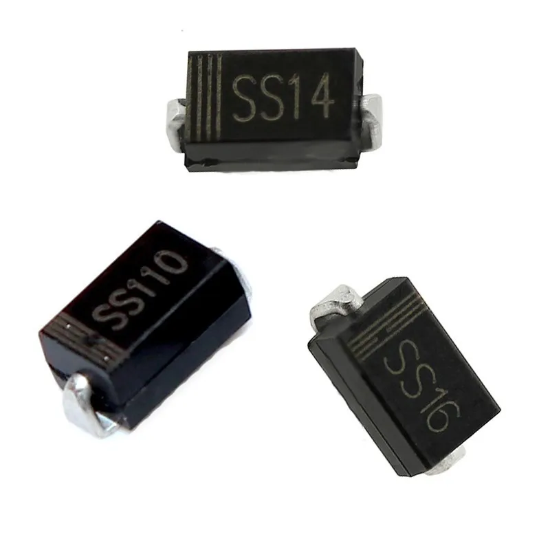 100 шт SMA Schottky диод выпрямитель (1N4007) M7 SS14 SS16 SS24 SS26 SS34 SS36 SS54 SS56 SS110 SS210 SS510