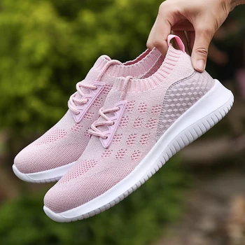 

Women Tennis Shoes Tenis Feminino Breathable Lace Up Air Mesh Sock Female Sneaker Lady Outdoor Sports Footwear Chaussure Femme 1