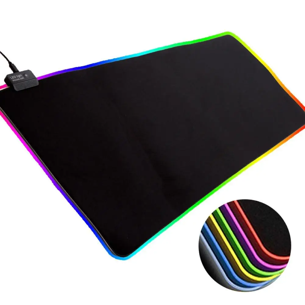 Игровой коврик для мыши светодиодный Большой геймер Коврик RGB компьютерный с