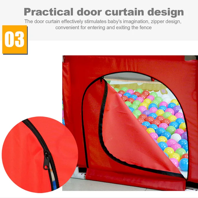 Baby Playpens Ball Pool With Basketball Hoop Extra Large Baby Mesh Fence Indoor Outdoor Playground Dry Pool Playpen For Children 4