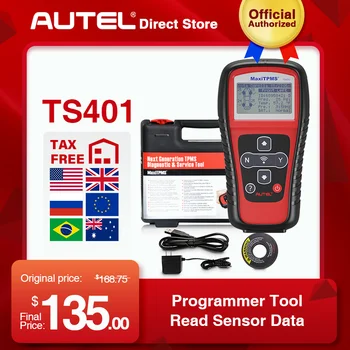 

AUTEL MaxiTPMS TS401 TPMS OBD2 Automotive Programming Tire Sensor Activator Decoder Code Reader Car Diagnostic Tool