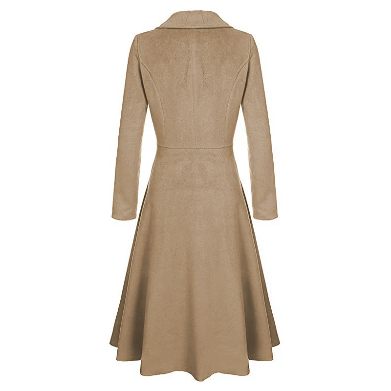Wipalo/осенне-зимнее пальто для женщин, повседневная шерстяная однотонная куртка, блейзеры, женское элегантное длинное пальто больших размеров, верхняя одежда