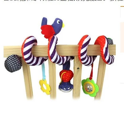 E483890 Loozykit Carton Animals Baby Bed Accessories In The Crib Cot Bed For Babays Crib Bed Hanging Toy Stickers Gifts - Цвет: E483890