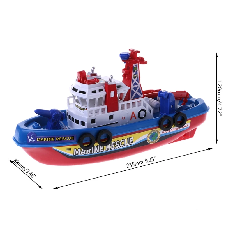 

Fast Speed Music Light Electric Marine Rescue Fire Fighting Boat Toy for Kids