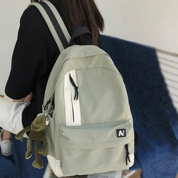 

College Student Girl Backpack Male Cute Waterproof Nylon Boy School Bag Ladies Vintage Backpack Women Book Kawaii Men Bag Female