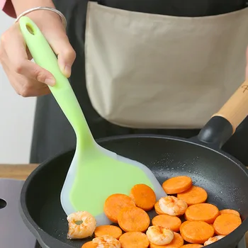 

Temperature-Resistant Non-Stick Pan Silicone Spatula Wide Pizza Shovel Meat Egg Scraper Turners Food Lifters Cooking Utensils