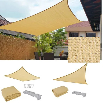 

Sun Shade Sail Outdoor Canopy Terrace Triangle Rectangular UV Protection Garden Leisure and Entertainment