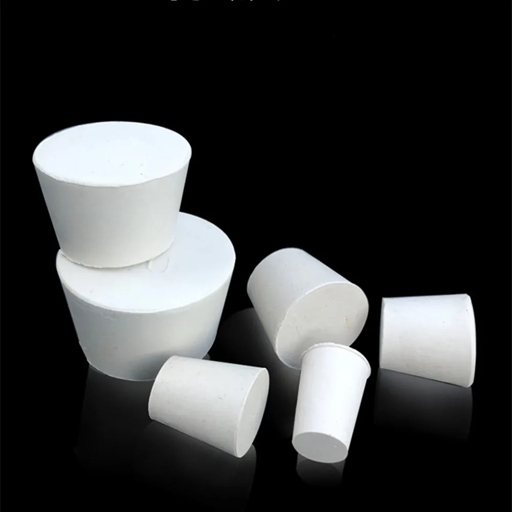 000# to 10# Rubber Stopper Bungs Laboratory Solid Hole Stop Lab Push-In Sealing Plug