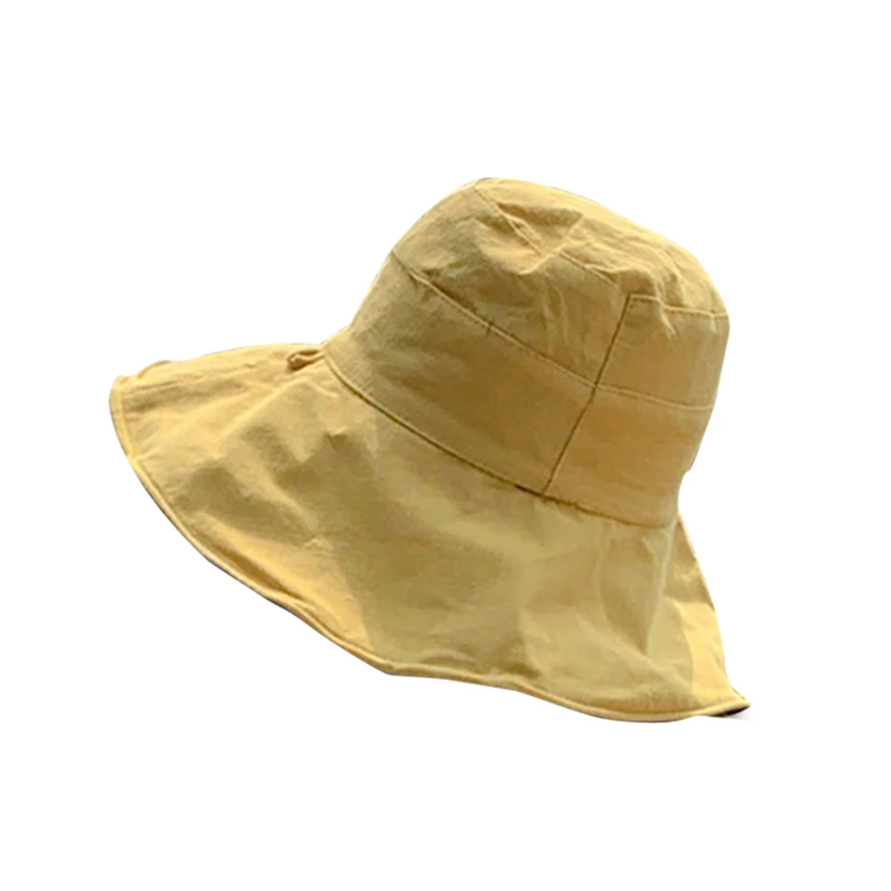 Yellow Модная женская Солнцезащитная Шляпка женская широкополая шляпа модная дышащая для лета пляжная уличная GM - Цвет: Yellow
